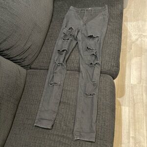 Fashion Nova black ripped Pants